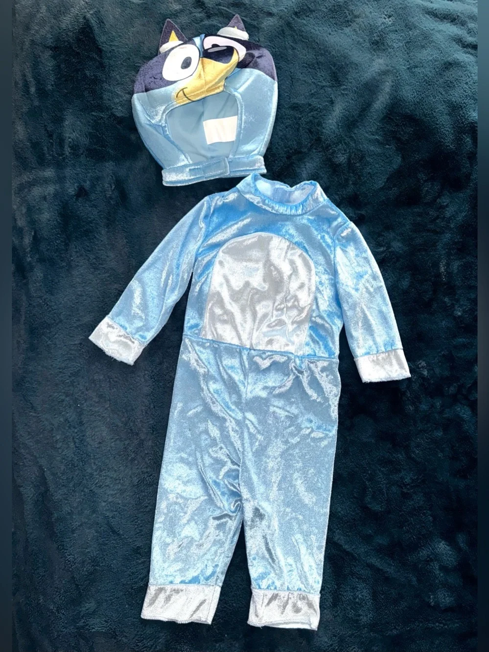 BLUEY Costume! Boys & Girls Unisex Halloween Costume 2T (fits like 18 mo.) EUC